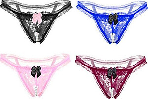 [Chọn màu] Quần lót lọt khe có hạt ở giữa