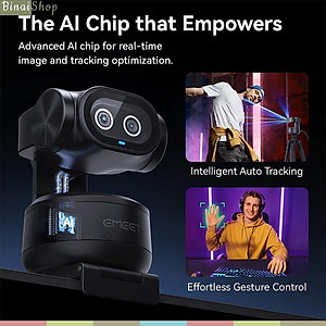 EMEET PIXY - Webcam Kép Theo Dõi AI 4K, Sử Dụng Cảm Biến Sony, 3 Micro Lọc Ồn Dành Cho Dạy Học, Họp Online, Livestream, Tiktok - Hàng Chính Hãng