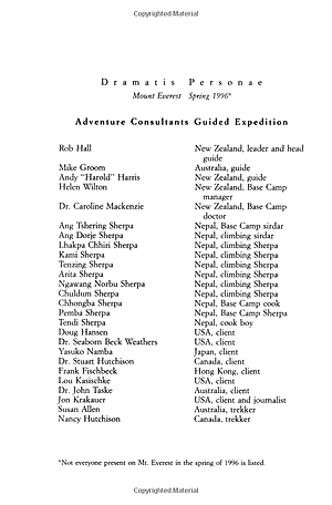 Sách Into Thin Air: A Personal Account of the Mt. Everest Disaster