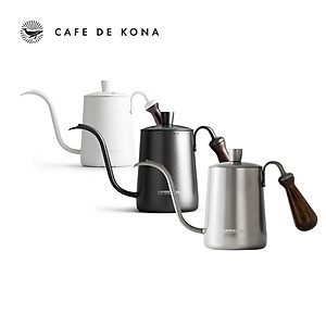 Ấm bình rót nước nóng pha cà phê bằng inox, cán gỗ CAFE DE KONA
