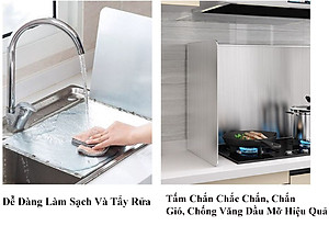 Tấm Chắn Gió Bếp Chống Văng Dầu Mỡ KUNBE Chất Liệu Inox 304 Chắc Chắn Bền Đẹp, Chắn Gió Hiệu Quả