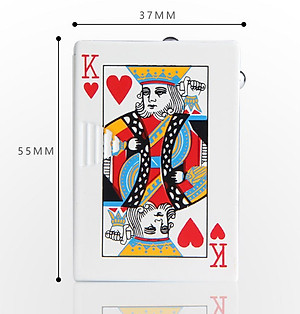 Vỏ Hột Quẹt Bật Lửa Khò 1 Tia Kiểu Dáng Lá Bài Nhỏ Gọn Tiện Dụng Đẹp Độc Lạ - Dùng Gas Cao Cấp