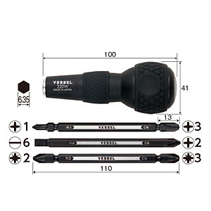 Bộ tô vít No.220W-3 Vessel (Nhật Bản)