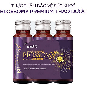 Nước uống collagen thảo dược giúp đẹp da, hỗ trợ ngủ ngon Blossomy Premium lốc 03 chai x 50ml
