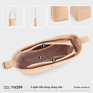 Túi Yuumy ( Thời trang nữ form cứng dáng vuông size 22 - Túi đeo vai da Seasand YN299 )
