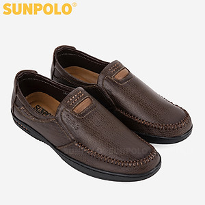 Giày Lười Nam Da Bò SUNPOLO SU4010 (Đen, Nâu)