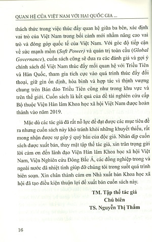 Quan Hệ Của Việt Nam Với Hai Quốc Gia Trên Bán Đảo Triều Tiên (Sách chuyên khảo)