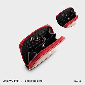 Ví Yuumy ( Thời trang nữ dáng cầm tay nhỏ gọn - Ví da Smooth YV120 )