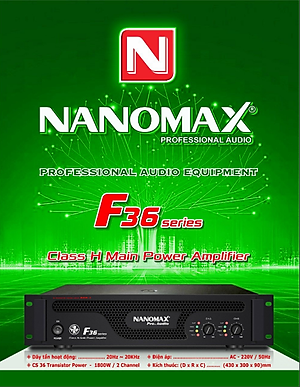 Main Cục Đẩy 36 Sò Nanomax F-36 Công Suất 3200w Hàng Chính Hãng