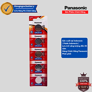 Vỉ 5 Viên Pin CR2016 ( CR 2016/5BE x 1 Vỉ ) Panasonic - Hàng Chính Hãng