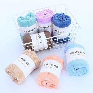 Khăn Mặt Lông Cừu Xuất Hàn MINIIN Siêu Mềm Mịn 50x30cm (Giao Màu Ngẫu Nhiên)