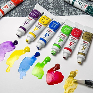Màu nước Pentel Water Color WFRS 12/18 /24 màu dạng tuýt vẽ được lên nhiều chất liệu