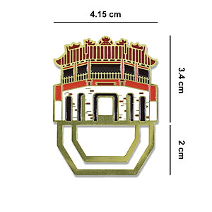 Bookmark Đánh Dấu Sách Kim Loại Saigonir Hình Cầu Hội An - BST “Danh Thắng Việt Nam” - Kim Loại Dày Dạn 0.5mm, Chi Tiết Sắc Nét, Thiết Kế Đặc Trưng Việt Nam (Bookmark)