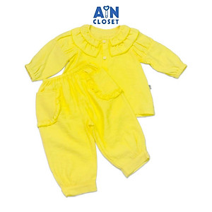 Bộ quần áo dài bé gái họa biết Bèo vàng tơ - AICDBGZ5BORH - AIN Closet