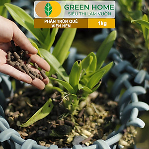 Phân Trùn Quế Viên Nén Greenhome, Lavamix, Bao 1kg, Dinh Dưỡng Hữu Cơ, Không Mùi, Tốt Cho Lan, Bonsai, Rau, Cây Ăn Trái