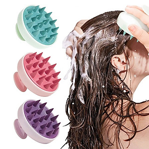 Lược gội đầu silicone - Massage da đầu, giảm ngứa, giảm gàu tăng cường tuần hoàn máu giảm gãy rụng tóc