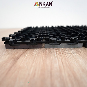 Vỉ Nhựa Lót Sàn Cao Cấp Thương Hiệu ANKAN Bốn Màu Đan Xen, Vỉ Gỗ Nhựa Ngoài Trời, Vỉ Nhựa Lót Sàn Ban Công, Lót Sàn Nhà, Trang Trí Sân Vườn, Lót Sàn Nhà Tắm, Trang Trí Hồ Bơi, Tiệm Spa, (1 vỉ)