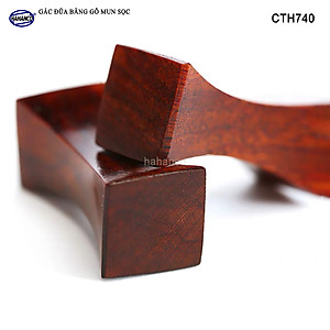 Bộ 10 gác đũa gỗ Trắc /Mun sọc (CTH740) Tiện dụng và sang trọng trên bàn ăn - An toàn cho sức khỏe