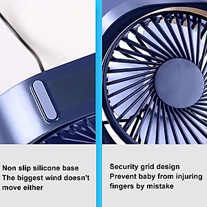 Quạt sạc usb mini để bàn xoay 120 độ - Hàng chính hãng