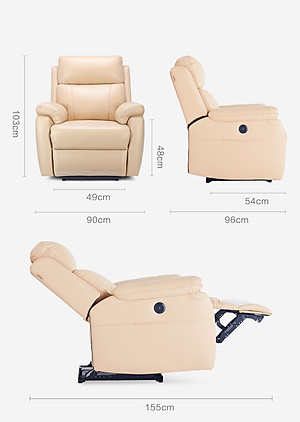Sofa thư giãn cao cấp POANG-sofa động cơ điện tùy chỉnh nhiều tư thế thư giãn