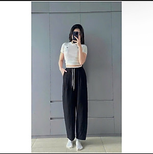 Quần baggy nữ dáng bom NeSa Shop, chất liệu gió lụa cao cấp mềm nhẹ mát, quần kiểu nữ form rộng bigsize QT14