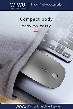Chuột Không Dây Chuyên Dụng Dành Cho iPad , Máy Tính Bảng , Laptop Chính Hãng WIWU Wimice Dual WM101 Kết Nối Qua Bluetooth Tiện Lợi, Độ Nhạy Cao -Hàng Chính Hãng