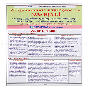 Combo Ôn Tập Nhanh Kì Thi THPT Quốc Gia (Văn - Sử - Địa - Sinh - Tiếng Anh)