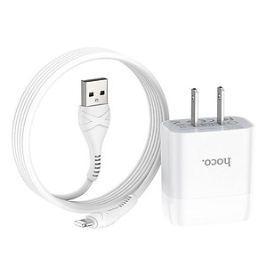 Bộ Sạc Hoco C72 Cho iPhone, iPad.,.. - Sạc Nhanh Tối Đa 2.1 A, Bảo Vệ Mạch Điện - Hàng Chính Hãng