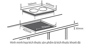 Bếp Ga Âm Rinnai RVB-2G-I(B-MC-BW-XW) - Đen- Hãng chính hãng