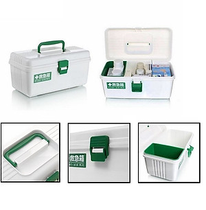 Hộp đựng thuốc & dụng cụ y tế Fudo Giken, thiết kế làm 2 ngăn dễ dàng phân chia đồ - nội địa Nhật Bản 