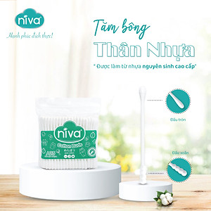Tăm Bông NIVA Dành Cho Người Lớn Túi Zipper 200 Que nhựa Az3