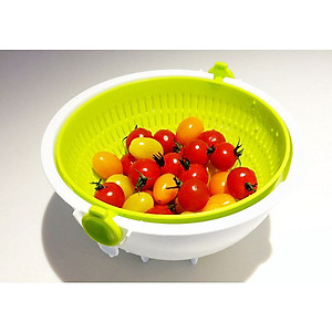 Bộ rổ nhựa đa năng 2 lớp tròn hàng nội địa Nhật Bản