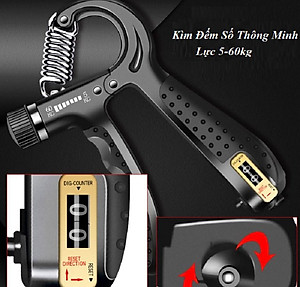 Kìm Bóp Tay, Kìm Tập Cơ Tay, Dụng Cụ Tập Cơ Tay Tập Gym Điều Chỉnh Lực 10-60kg Có Đếm