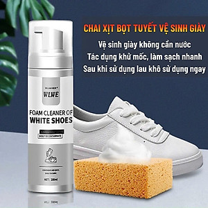 Chai xịt tạo bọt tuyết vệ sinh giày cao cấp, chai tẩy rửa giày không dùng nước 1 CHAI 200ml