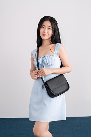 Túi Yuumy ( Thời trang nữ phối nắp gập size 21 - Túi đeo chéo da Bergen YN273 )