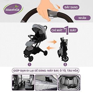 Xe đẩy gấp gọn cho bé Mastela HN275 - Xe đẩy em bé siêu nhẹ, thoáng khí bảo hành 12 tháng
