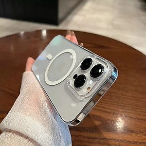 Ốp lưng chống sốc cho iPhone 12 / 12 Pro / 12 Pro Max hiệu HOTCASE sạc từ tính nam châm magnetic trong suốt - trang bị đệm khi 4 góc, Viền TPU chống sốc, lưng PC chống ố vàng - Hàng nhập khẩu