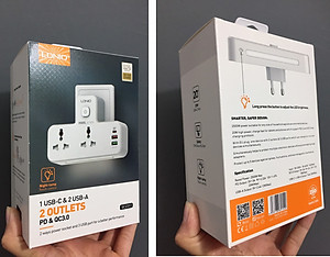 Ổ cắm đa năng 2500W hỗ trợ sạc nhanh QC18W PD20W LDNIO SC2311 _ Hàng chính hãng