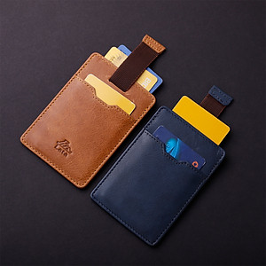 Ví nam da bò Lata (Thời trang nam đựng namecard - Ví da thật LVN77)