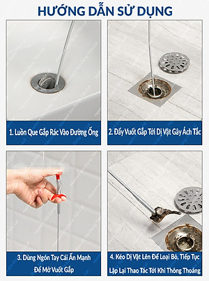 Dụng Cụ Gắp Rác Bồn Chậu 160 Cm Cây Gắp Rác Thông Tắc Bồn Chậu Nhà Vệ Sinh Tiện Lợi