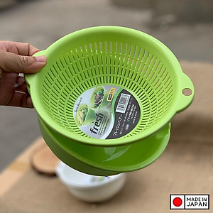 Bộ rổ chậu tròn Sanada Seiko, nhựa PP cao cấp bền đẹp và an toàn, cho thời gian sử dụng lâu dài - nội địa Nhật Bản