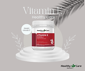 Vitamin E Úc Healthy Care Vitamin E 500IU Hỗ Trợ Hệ Thống Tim Mạch, Giúp Làm Đẹp Da, Mượt Tóc Và Chống Lão Hóa -  200 Viên - QuaTangMe Extaste