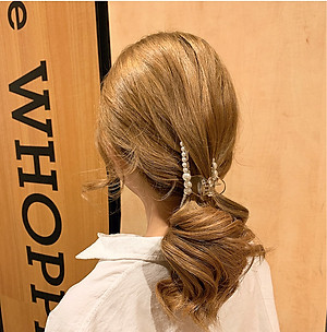 Kẹp Tóc Càng Cua Đính Ngọc Trai Nhân Tạo Phong Cách Hồng Kông Thâp Niên 90s