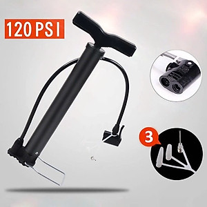 Bơm xe đạp, xe máy xách tay siêu nhẹ, áp suất 120 PSI, thân hợp kim siêu bền, hỗ trợ cả van Mỹ và van Pháp, bơm được cho tất cả các loại xe đạp bao gồm xe đua, xe địa hình, xe đạp đường trường