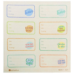 Bộ 24 Nhãn Vở A Cấp II - Linh Lan