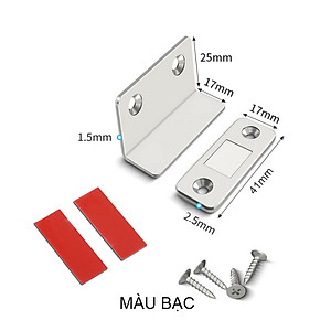 Bộ Nam Châm Vuông 90 Độ KUNBE Gắn Dán Cửa Tủ, Lực Hút Mạnh, Chắc Chắn