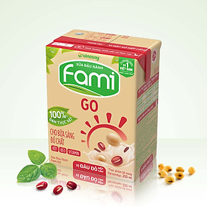 Thùng Sữa Đậu Nành Vinasoy Famigo Đậu Đỏ Nếp Cẩm (200ml x 36 Hộp)