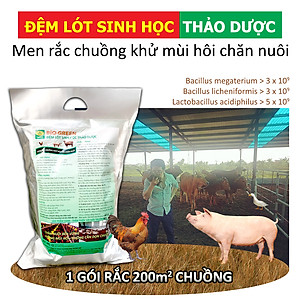 Đệm lót sinh học thảo dược dùng cho Chăn Nuôi BIO-GREEN