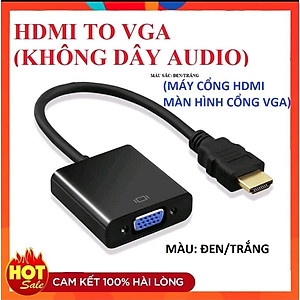 Cáp chuyển đổi HDMI sang VGA kèm dây audio 3.5-Bộ đầu chuyển cổng HDMI ra VGA giắc HDMI to VGA,dây máy chiếu