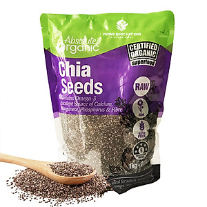 Hạt Chia Úc Tím Absolute Organic Chia Seeds 1Kg